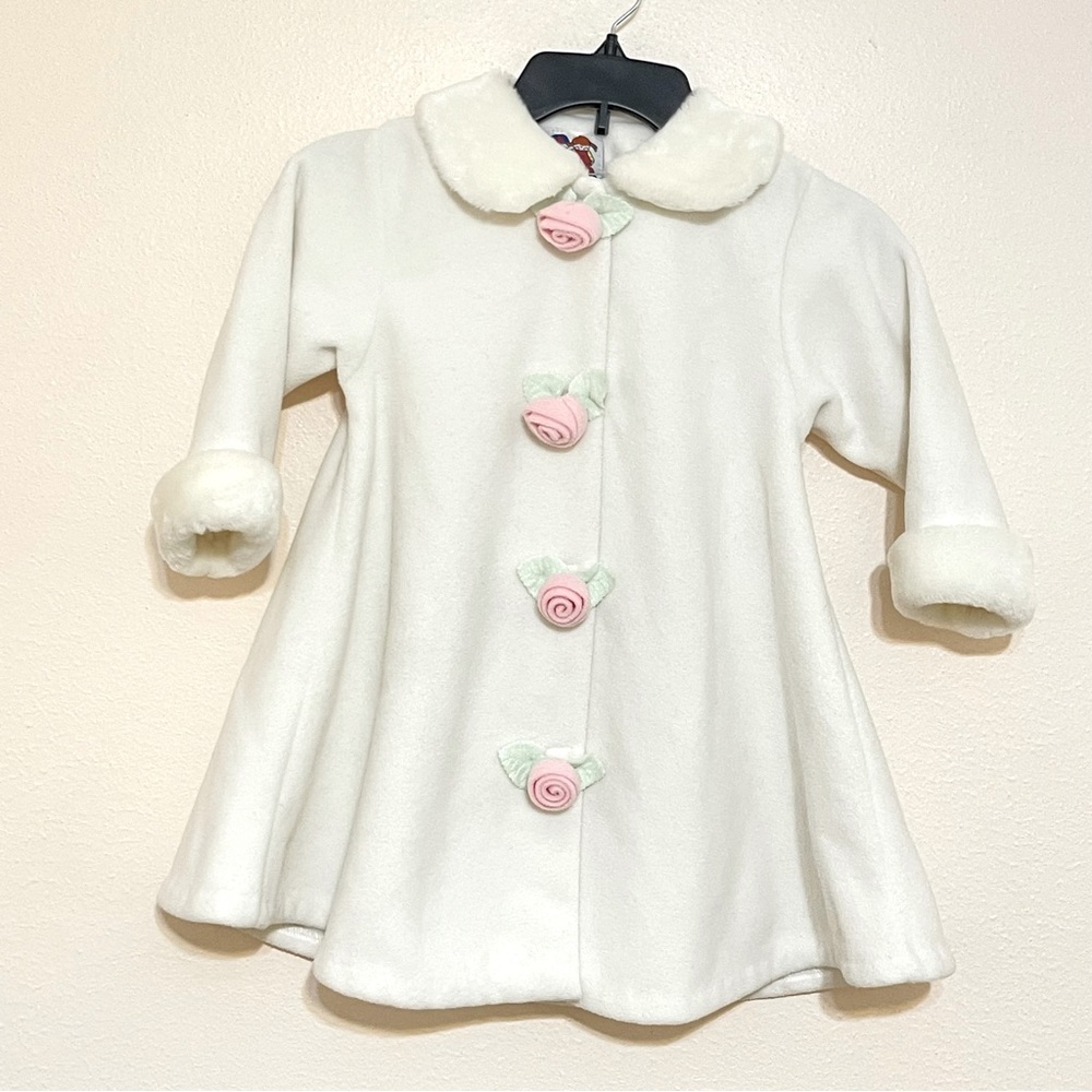 Pete’s Partner GOOD LAD SIZE 4 GIRLS IVORY FLEECE COAT